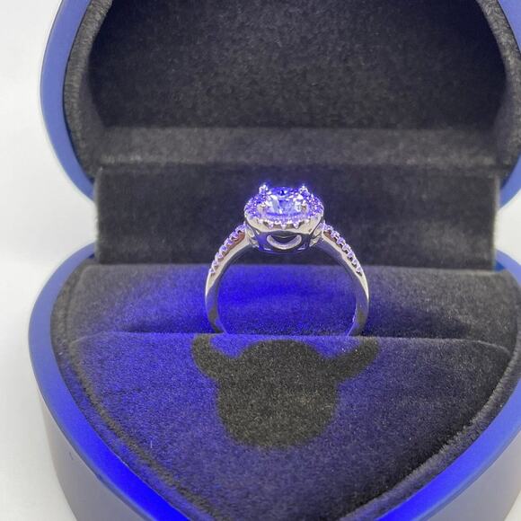 Moissanite Diamond Engagement Ring Brilliant Round Cut GRA S925 1 Ct Size 6 - Picture 8 of 11